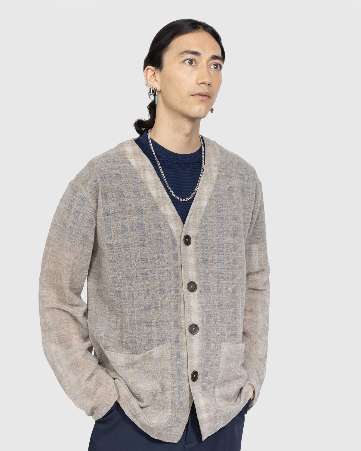 Our Legacy – Cardigan Grey Disintegration Check | Highsnobiety Shop